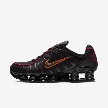 Nike Shox TL - Férfi Utcai Cipő - Fekete/Narancssárga/Piros/Fekete